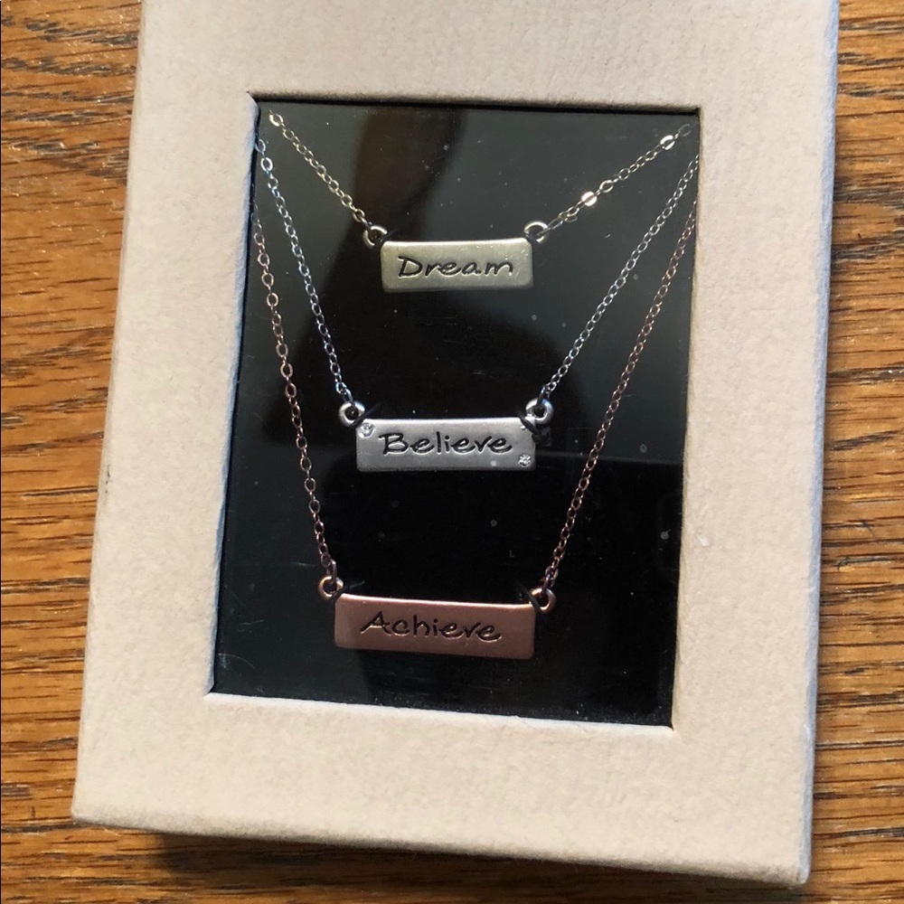 Necklace “Dream, Believe, Achieve”